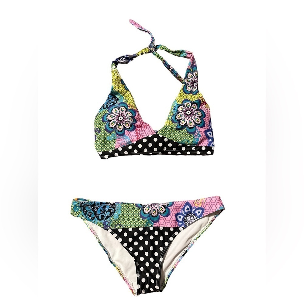 Women’s Two Piece Bikini Flower Paisley Large